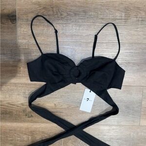 SOLD 7 For All Mankind Black Wrap Top